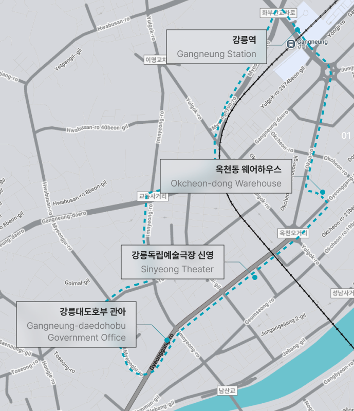 GIAF25 셔틀버스 노선 안내 지도